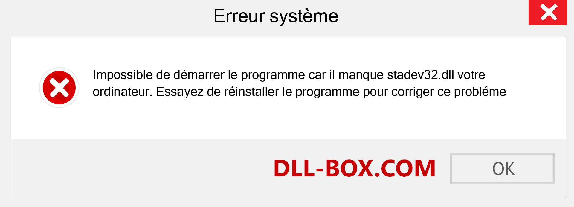 Le fichier stadev32.dll est manquant ?. Télécharger pour Windows 7, 8, 10 - Correction de l'erreur manquante stadev32 dll sur Windows, photos, images